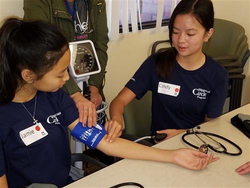 learning to take blood pressure readings 